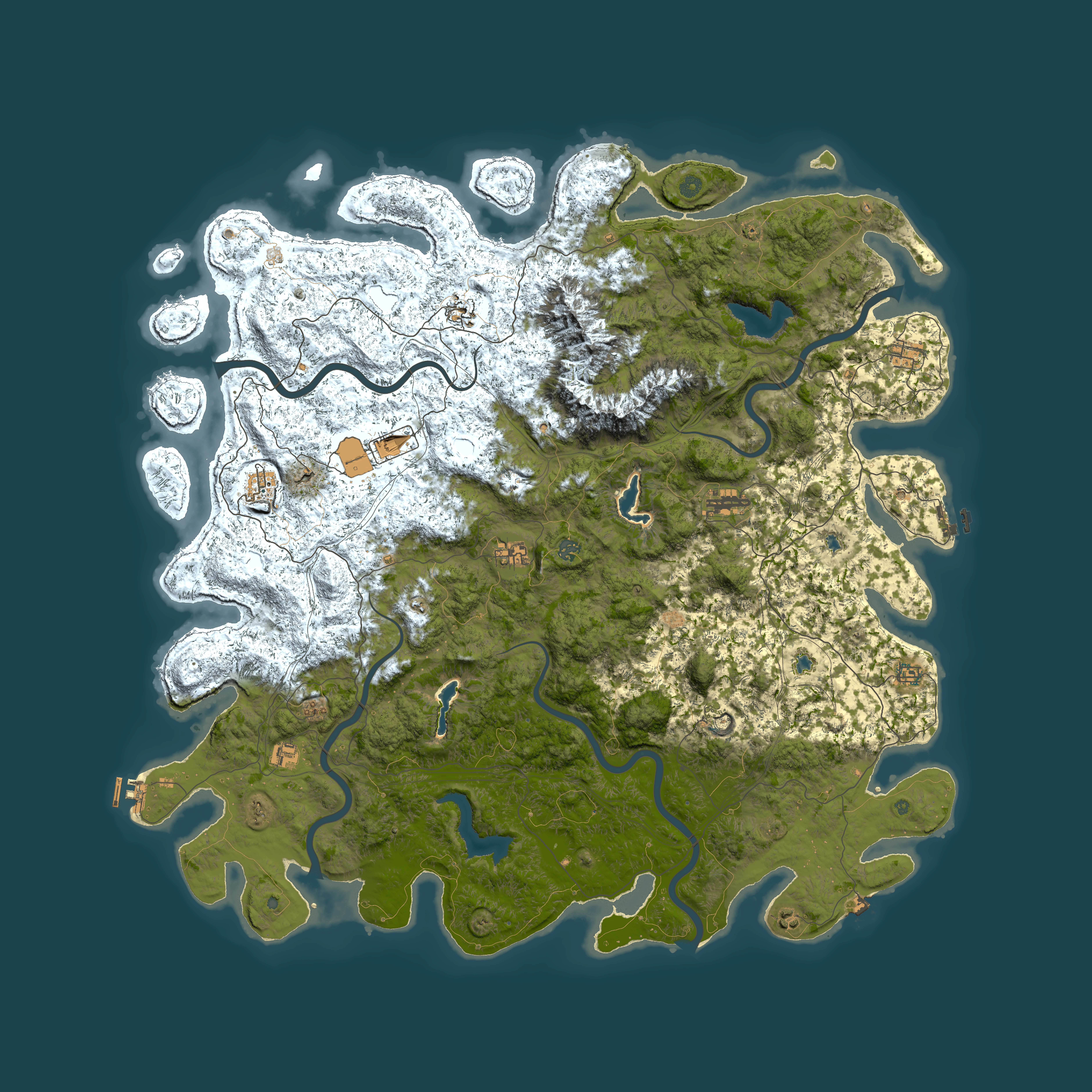 Full top-down render of Rust map seed 1555373723, 6000x6000m