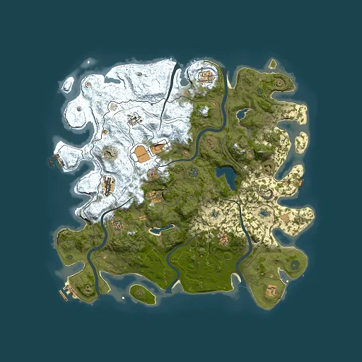 Rust map seed 222150308, 4500x4500m top-down preview
