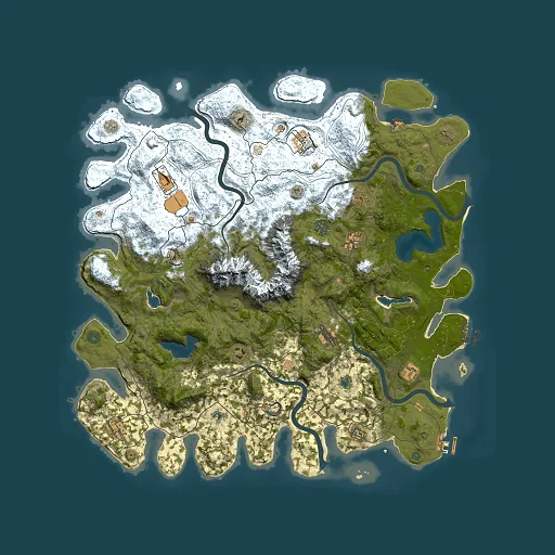 Rust map seed 75485593, 5000x5000m top-down preview
