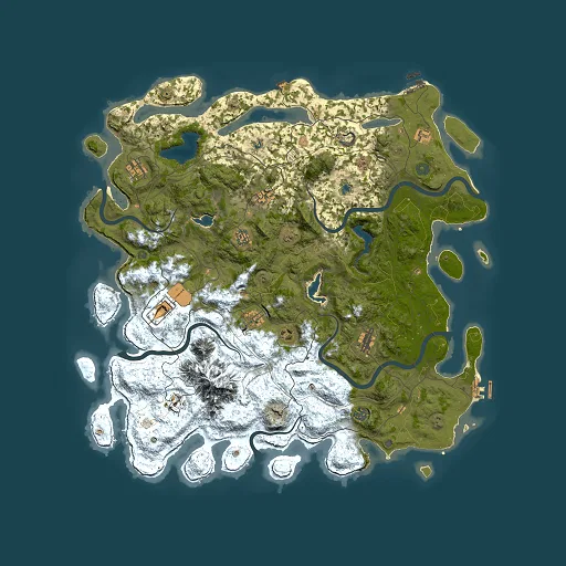 Rust map seed 2138132272, 5000x5000m top-down preview