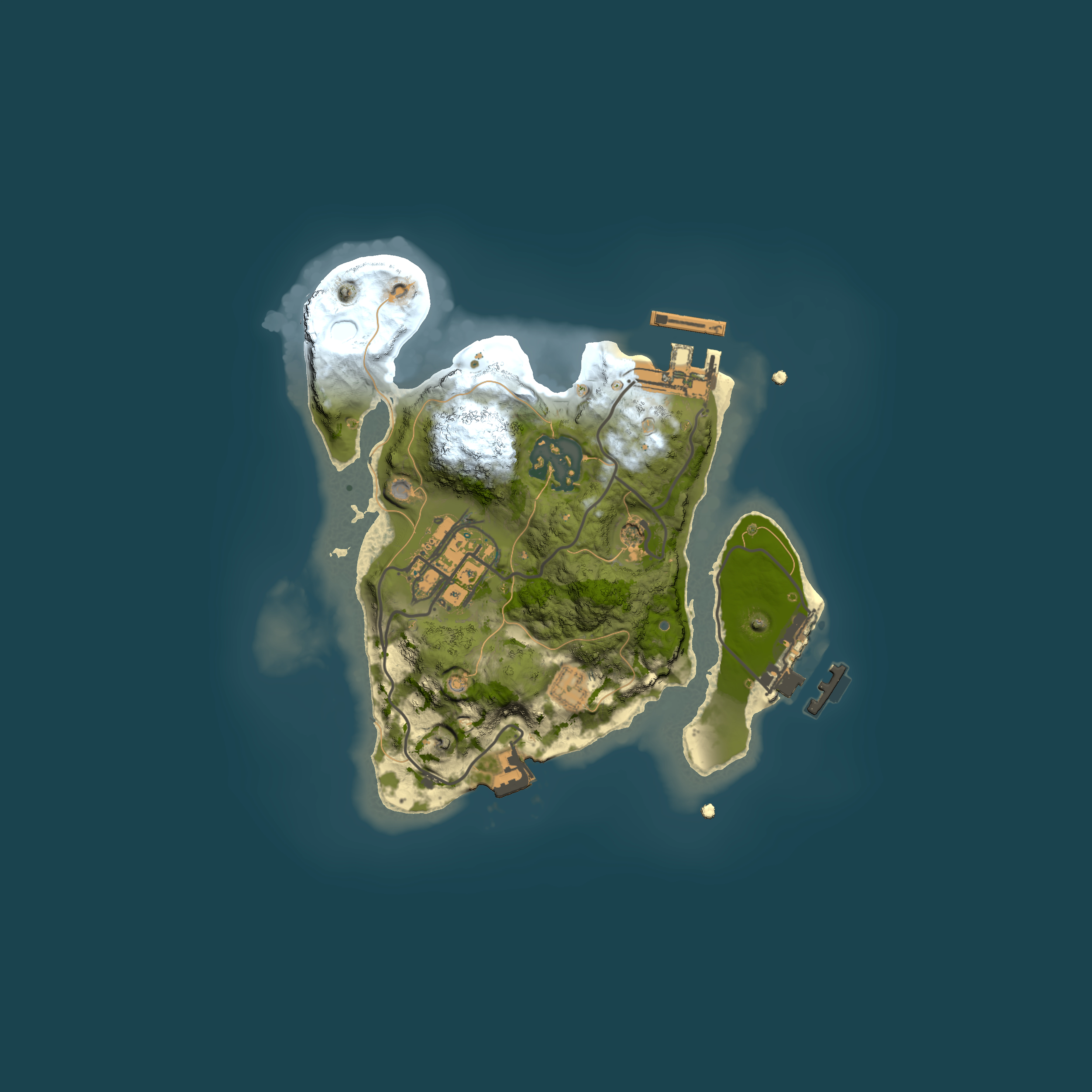 Full top-down render of Rust map seed 267276957, 2000x2000m