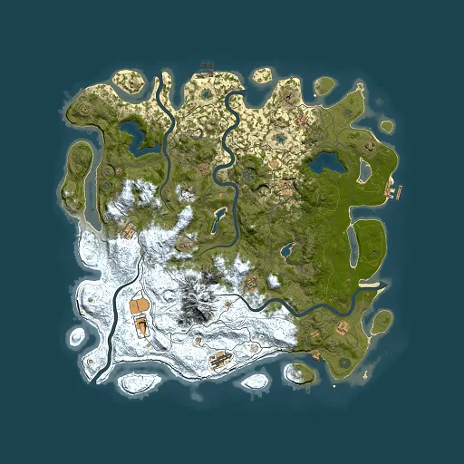 Rust map seed 1152190511, 5000x5000m top-down preview