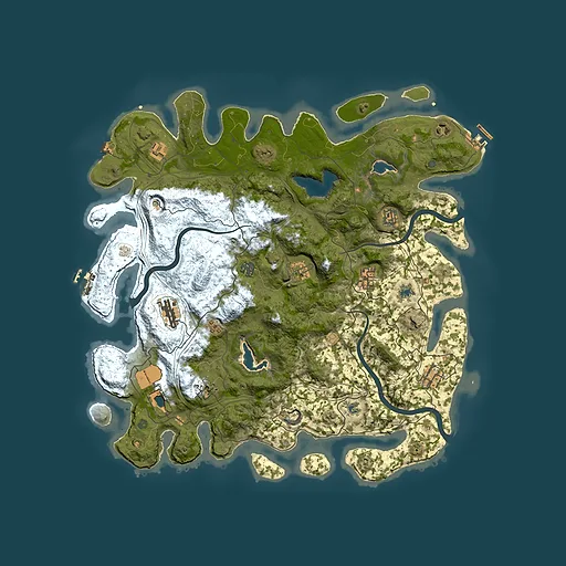 Rust map seed 498969911, 4500x4500m top-down preview