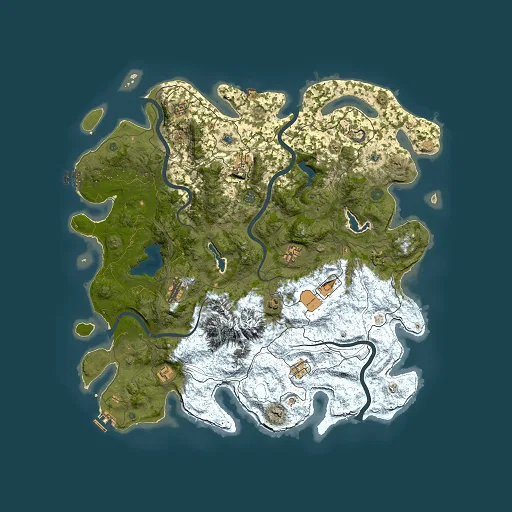 Rust map seed 600088406, 5000x5000m top-down preview