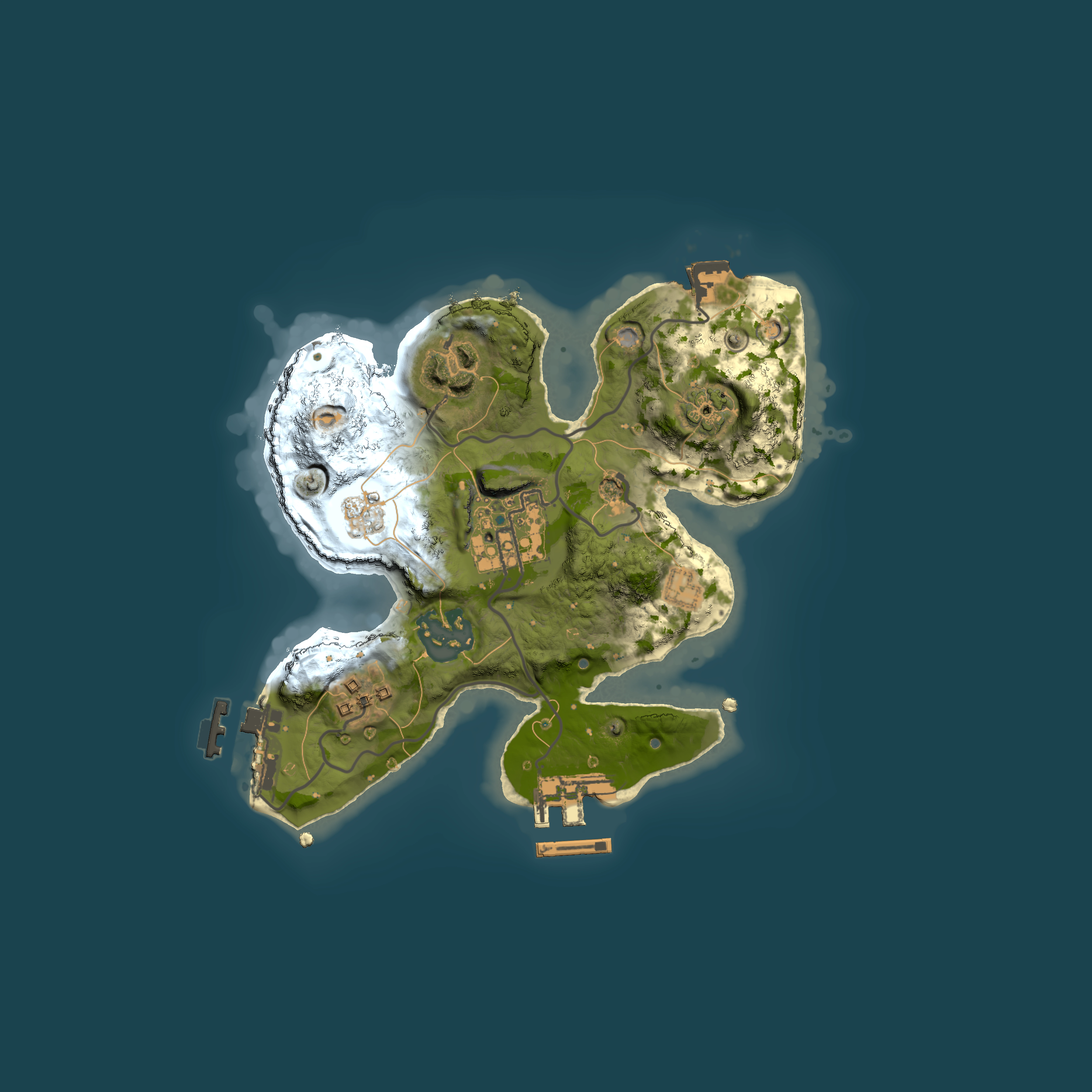 Full top-down render of Rust map seed 318341567, 2000x2000m