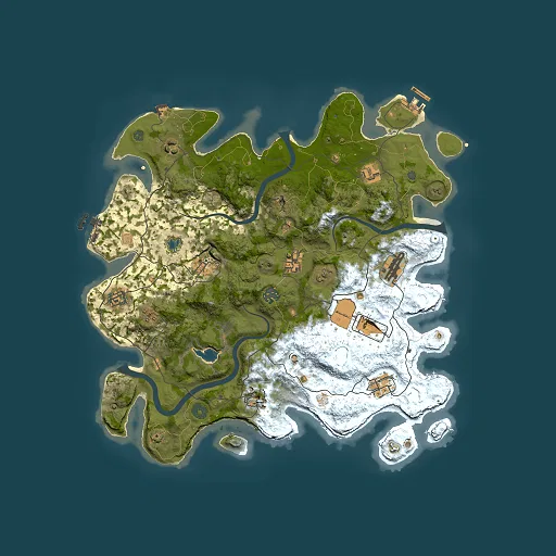 Rust map seed 1738231495, 4000x4000m top-down preview