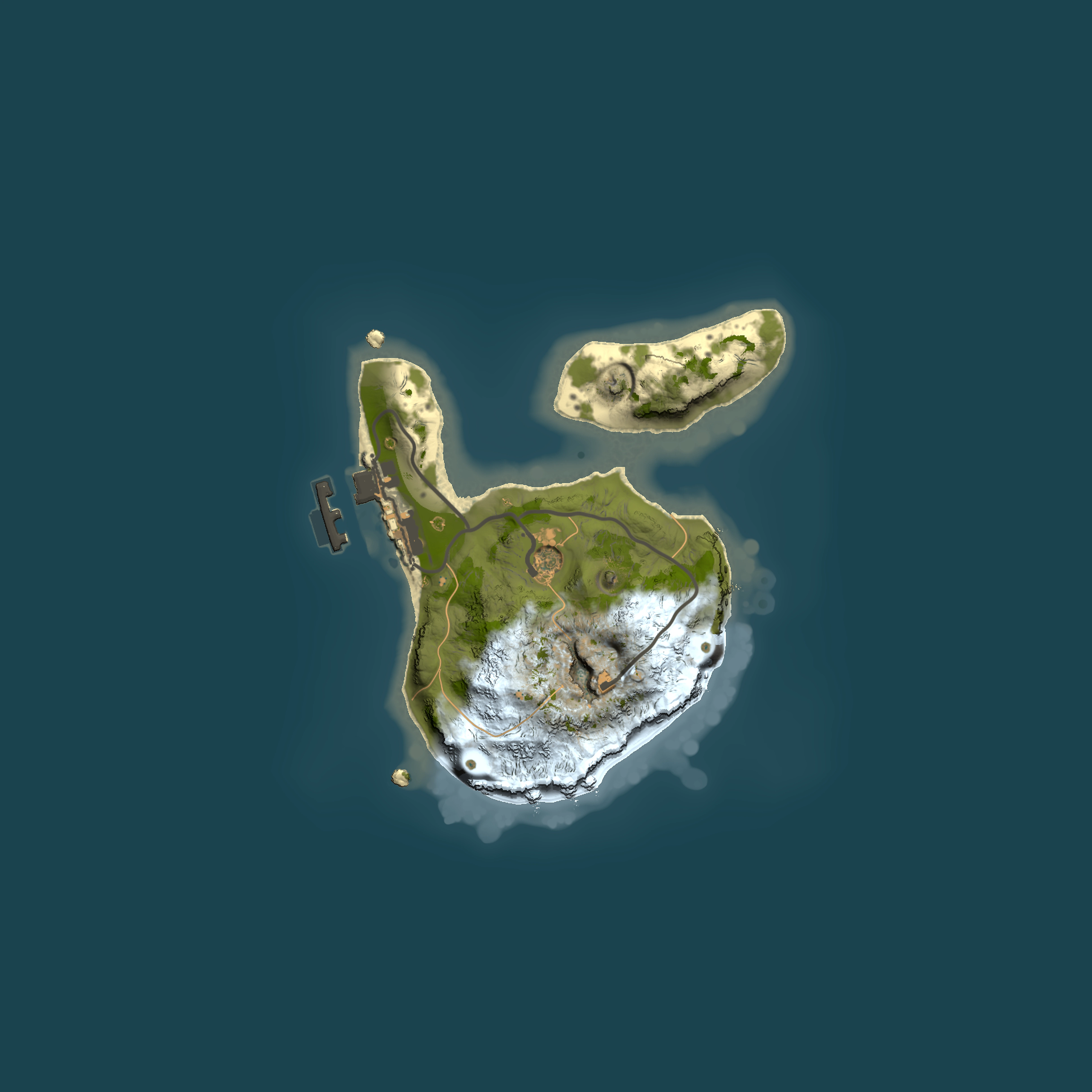 Full top-down render of Rust map seed 2133059165, 1500x1500m