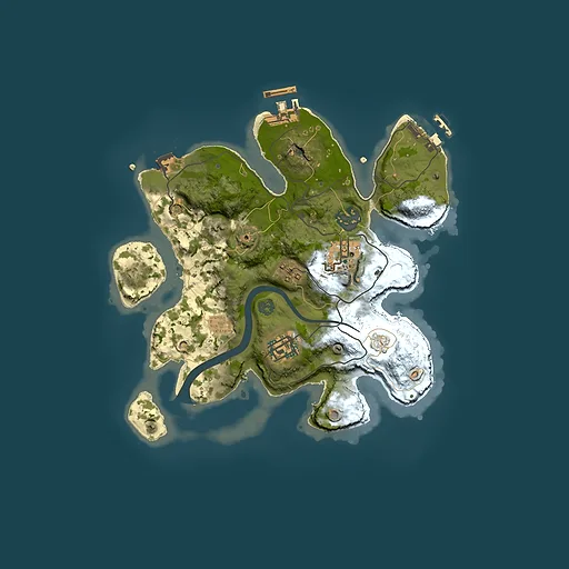 Rust map seed 870783881, 2500x2500m top-down preview