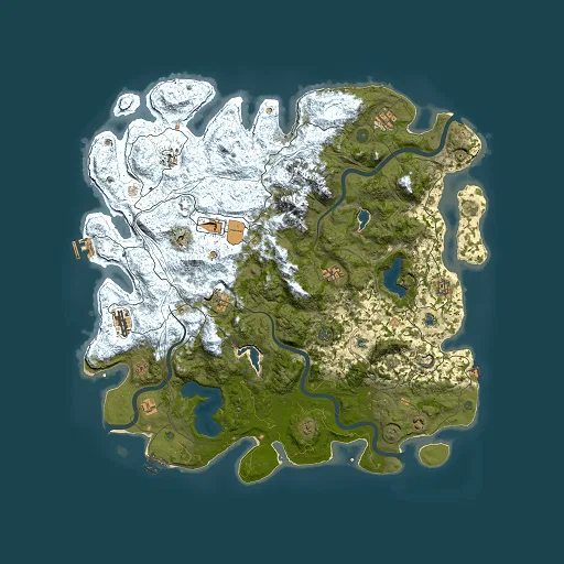 Rust map seed 1513749755, 5000x5000m top-down preview