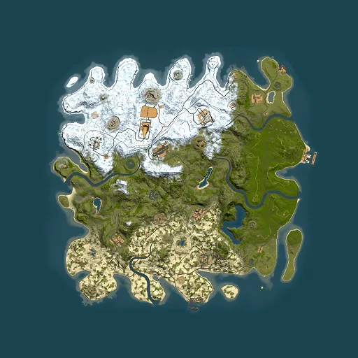 Rust map seed 2081371468, 4500x4500m top-down preview