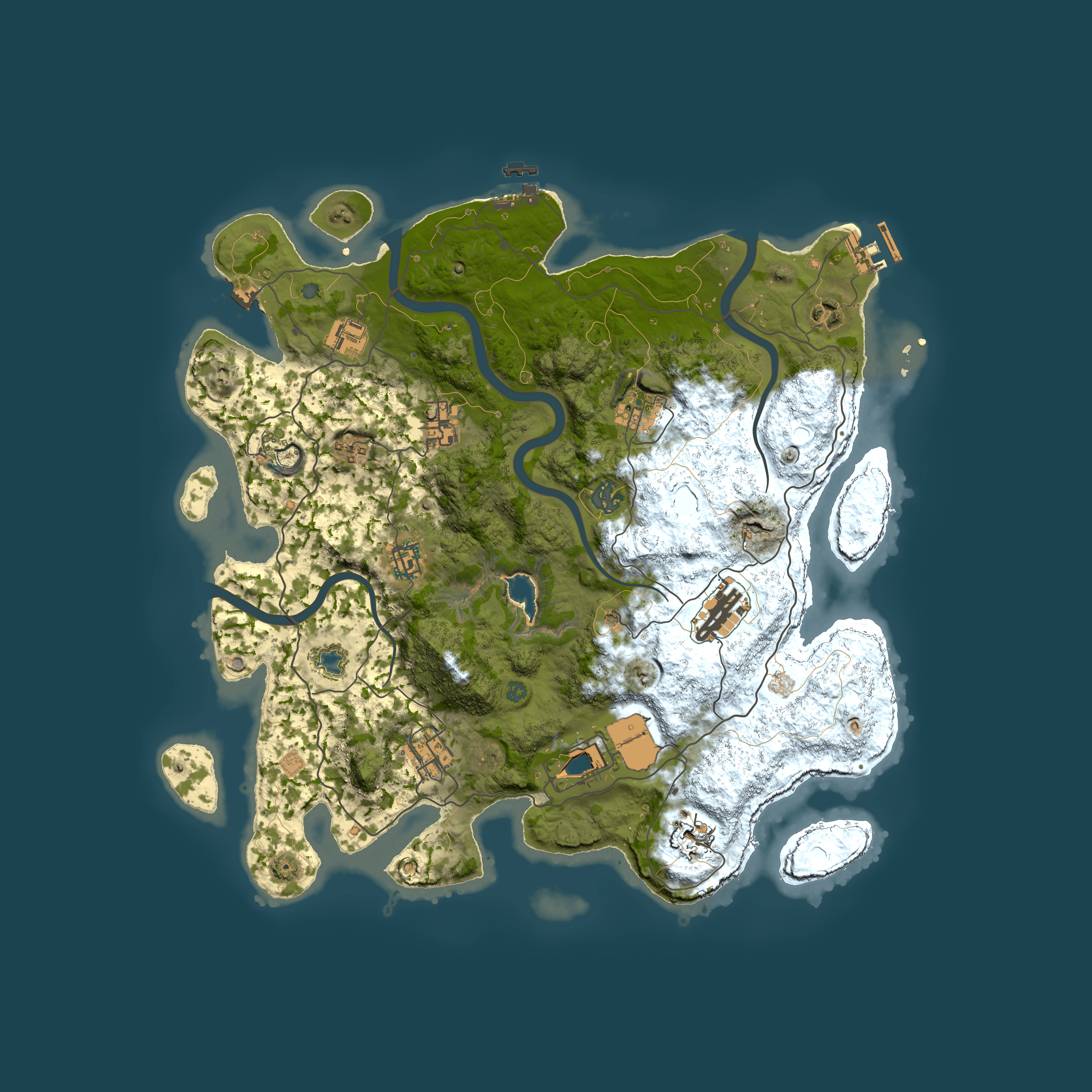 Full top-down render of Rust map seed 1869278407, 4000x4000m