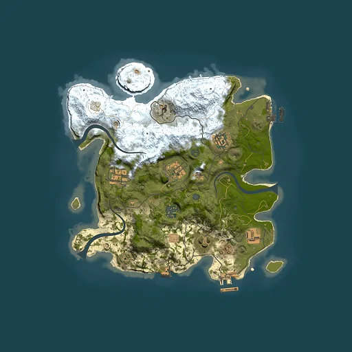 Rust map seed 755937736, 3000x3000m top-down preview