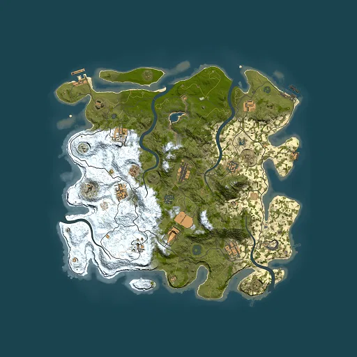 Rust map seed 1087424125, 4000x4000m top-down preview