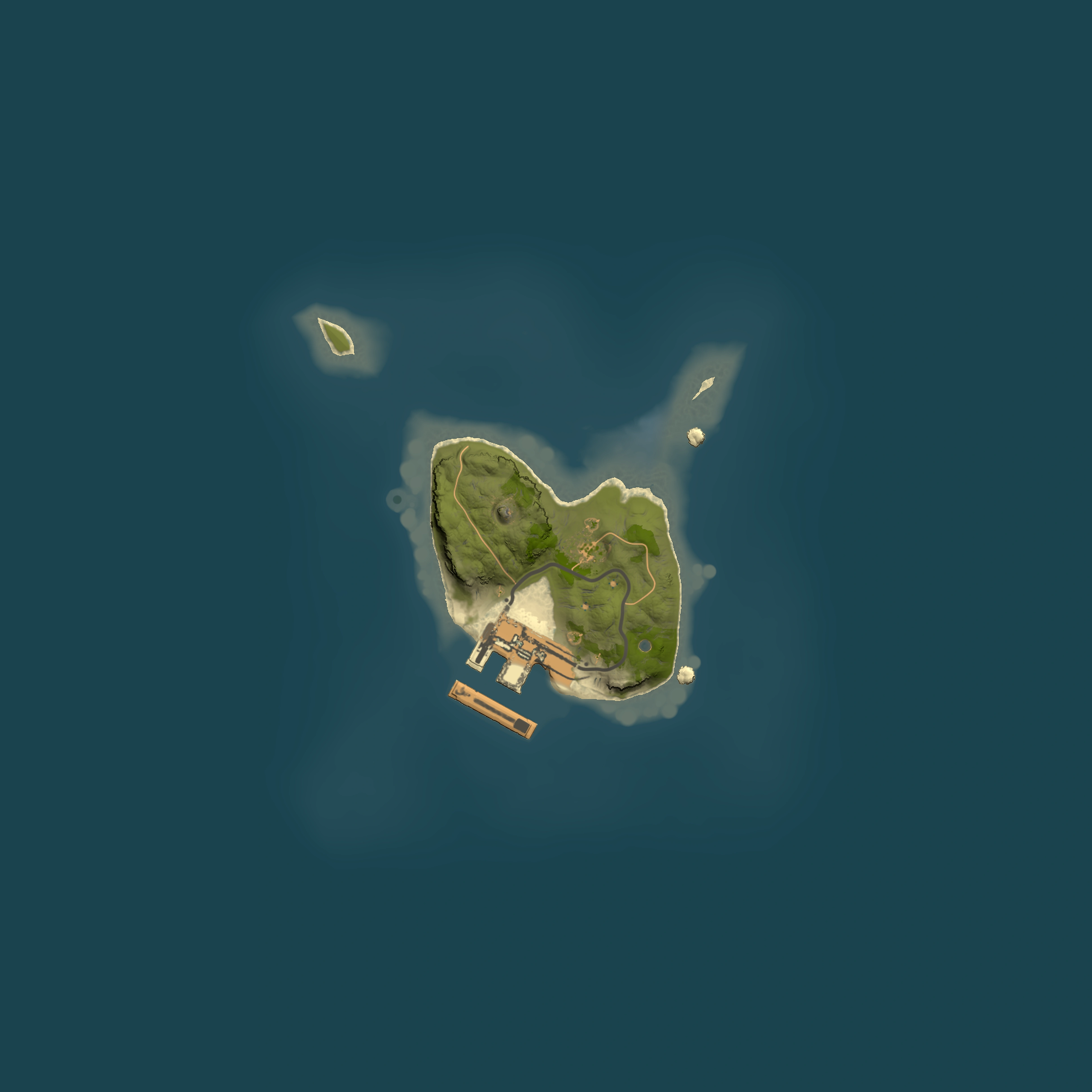 Full top-down render of Rust map seed 190186299, 1500x1500m