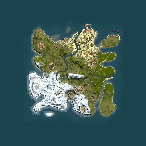 Rust map seed 1758033054, 3000x3000m top-down preview