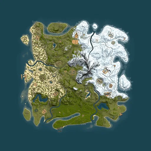 Rust map seed 986328720, 5000x5000m top-down preview
