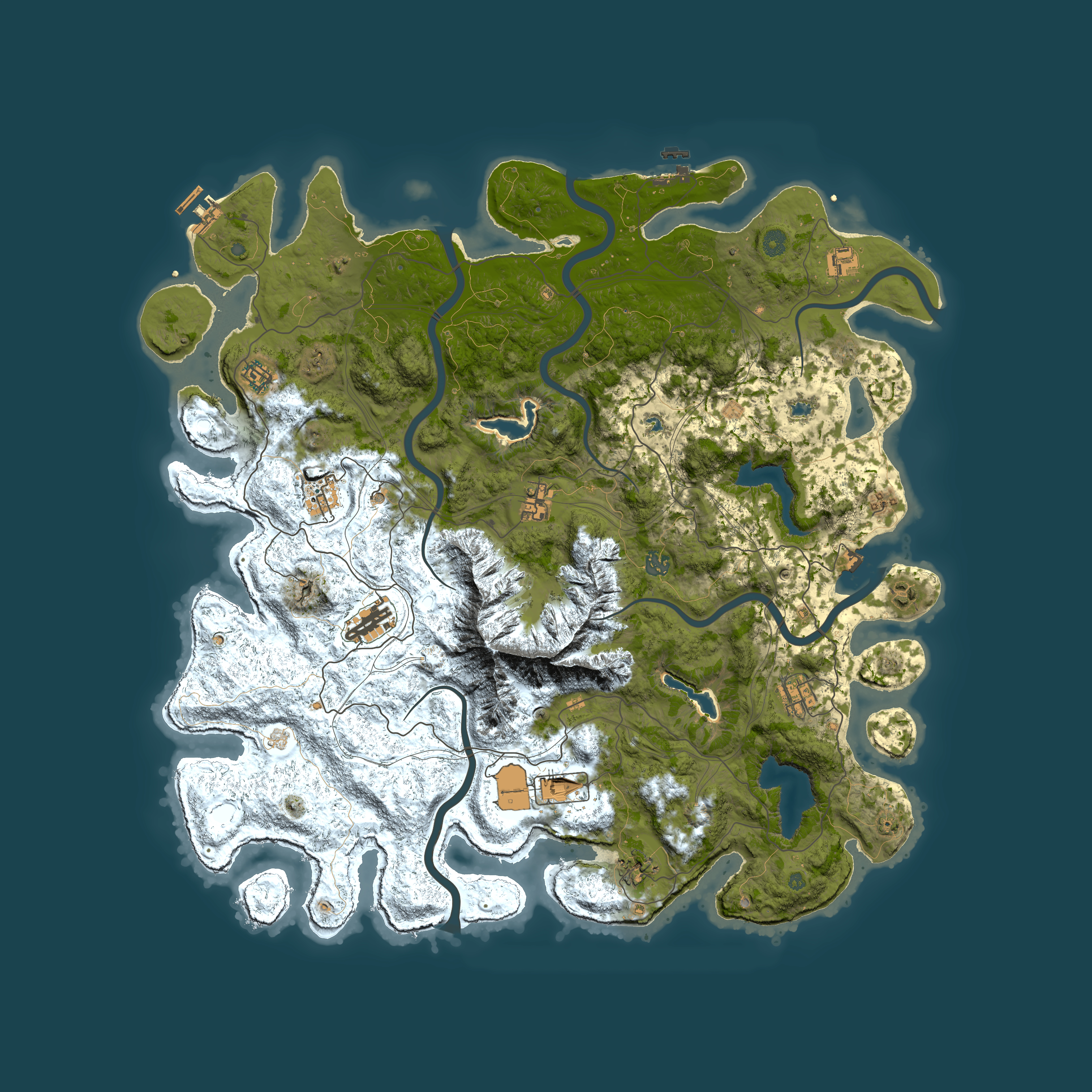 Full top-down render of Rust map seed 1561738772, 5000x5000m