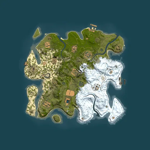 Rust map seed 867987123, 3500x3500m top-down preview