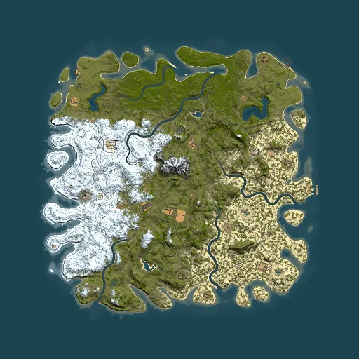 Rust map seed 99995148, 6000x6000m top-down preview