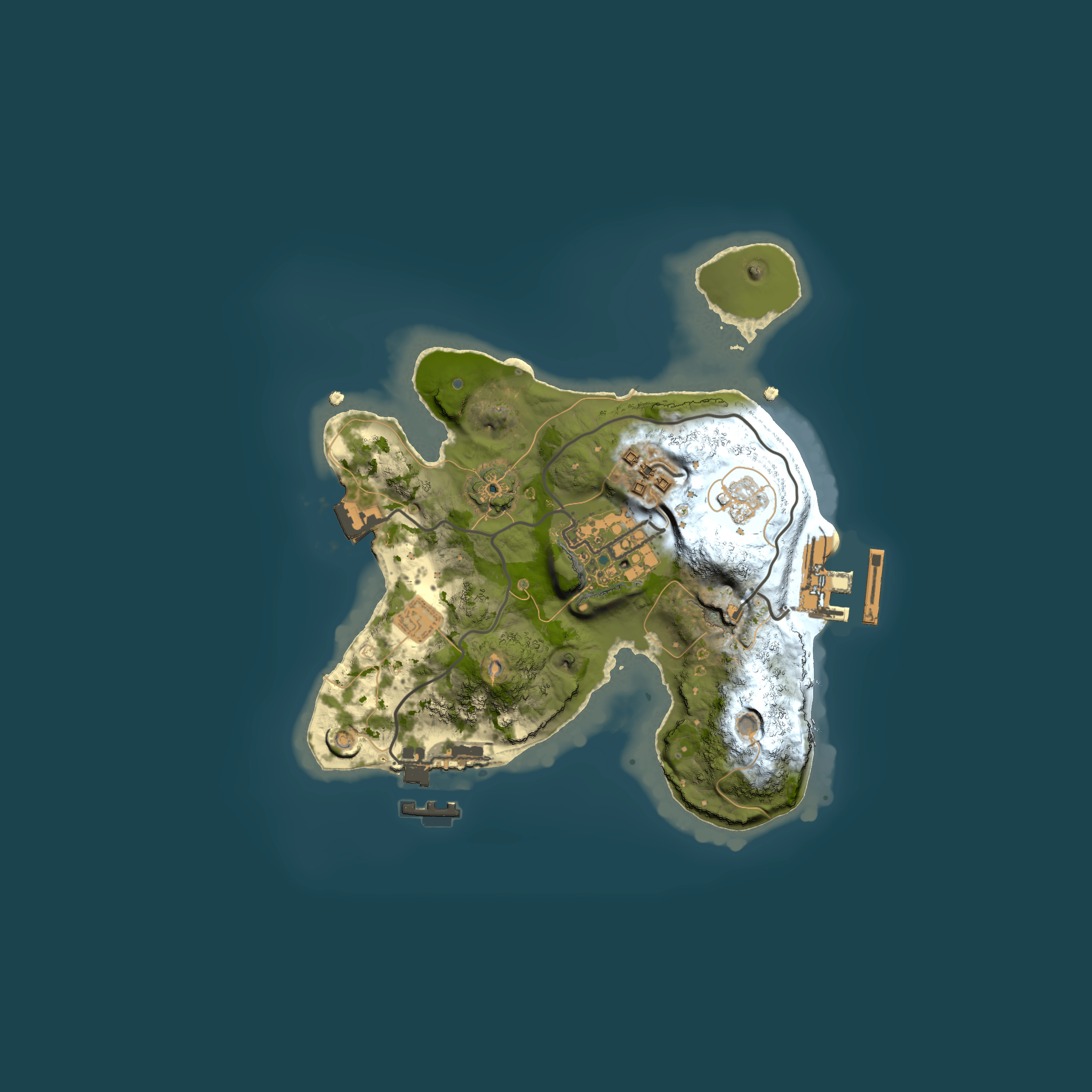 Full top-down render of Rust map seed 258943535, 2000x2000m