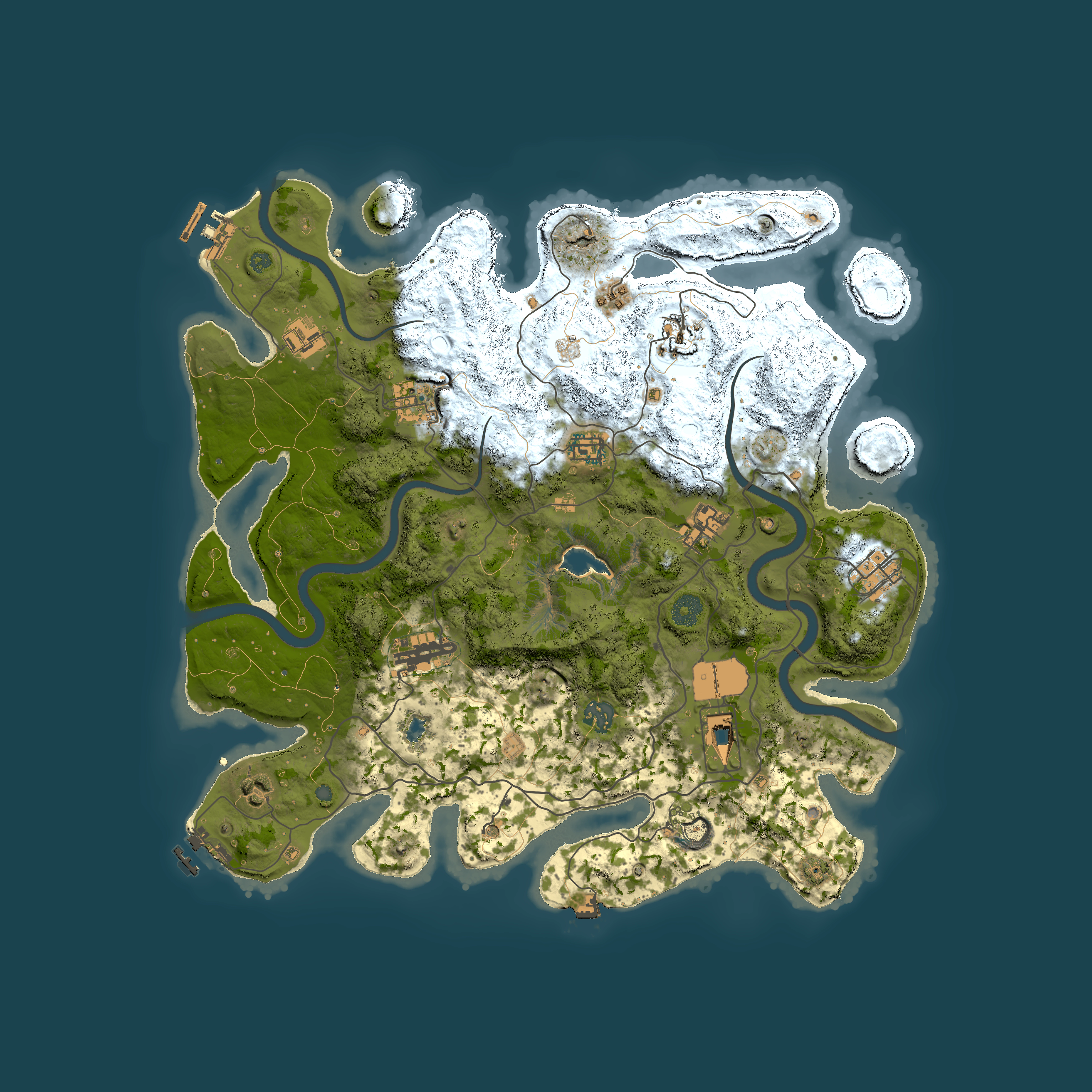 Full top-down render of Rust map seed 549110250, 4000x4000m