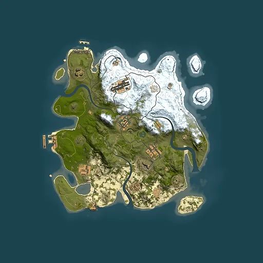 Rust map seed 681935706, 3000x3000m top-down preview