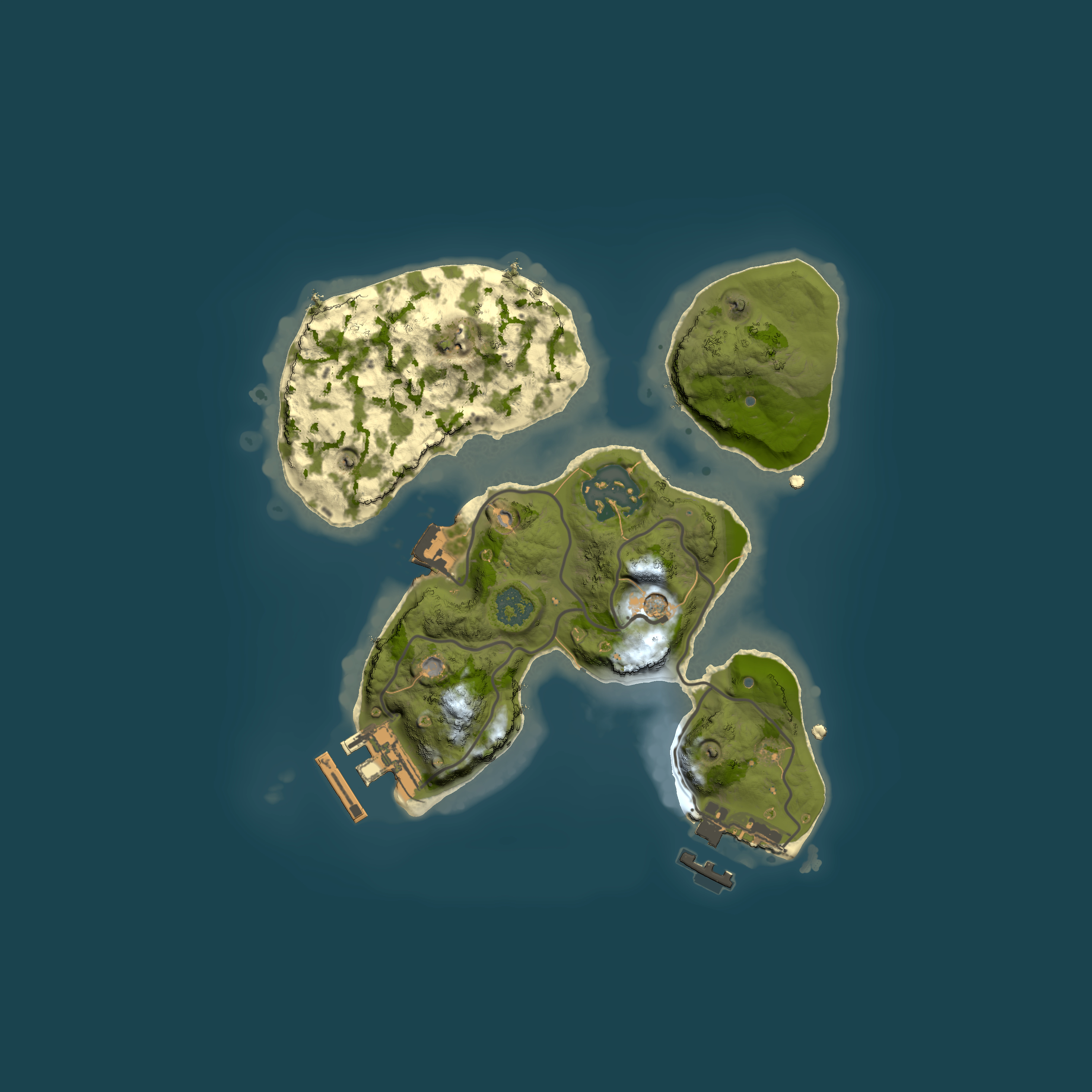 Full top-down render of Rust map seed 676919830, 2000x2000m