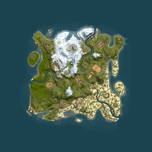 Rust map seed 1781442267, 3500x3500m top-down preview