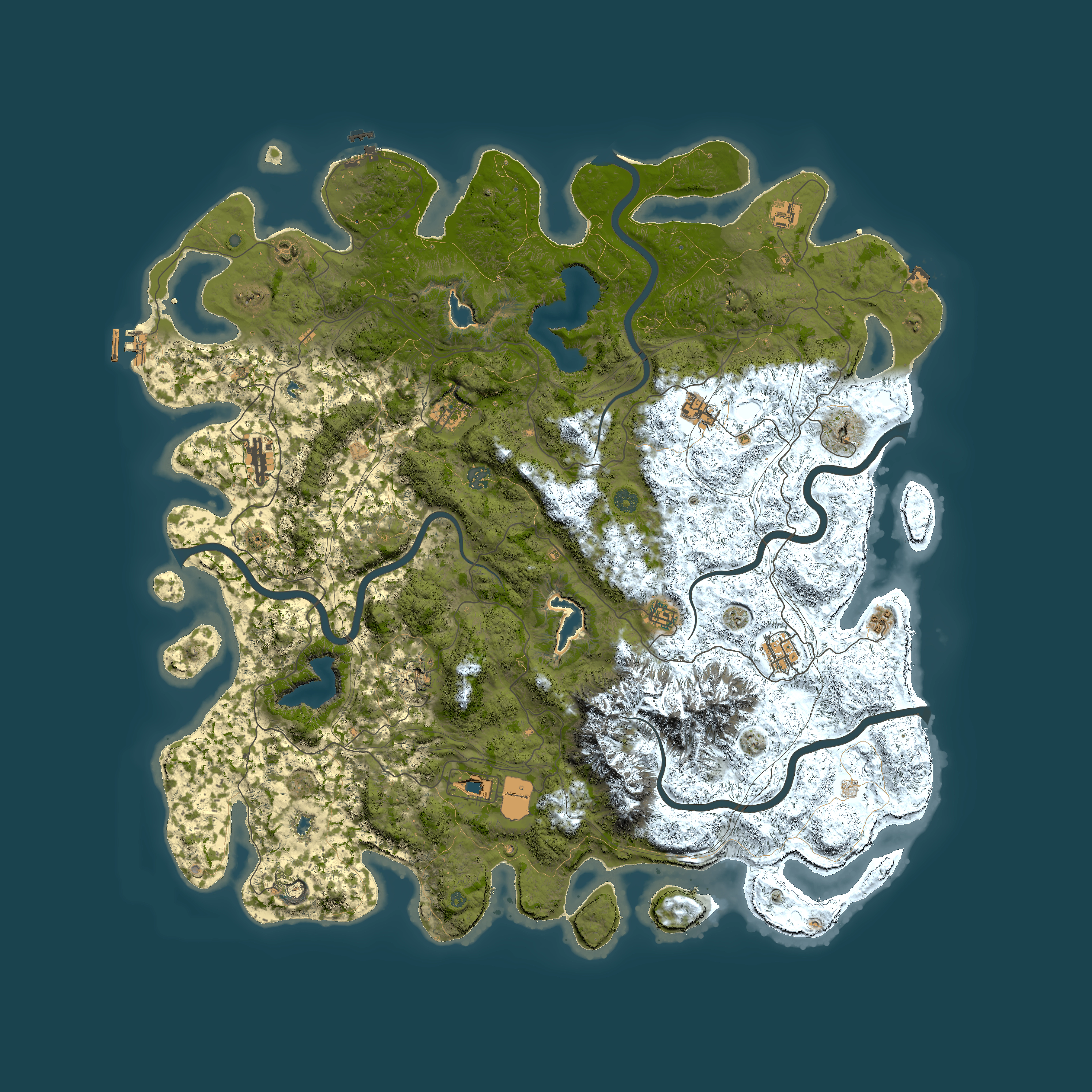 Full top-down render of Rust map seed 1932422145, 5500x5500m