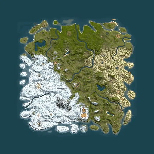 Rust map seed 7529456, 6000x6000m top-down preview