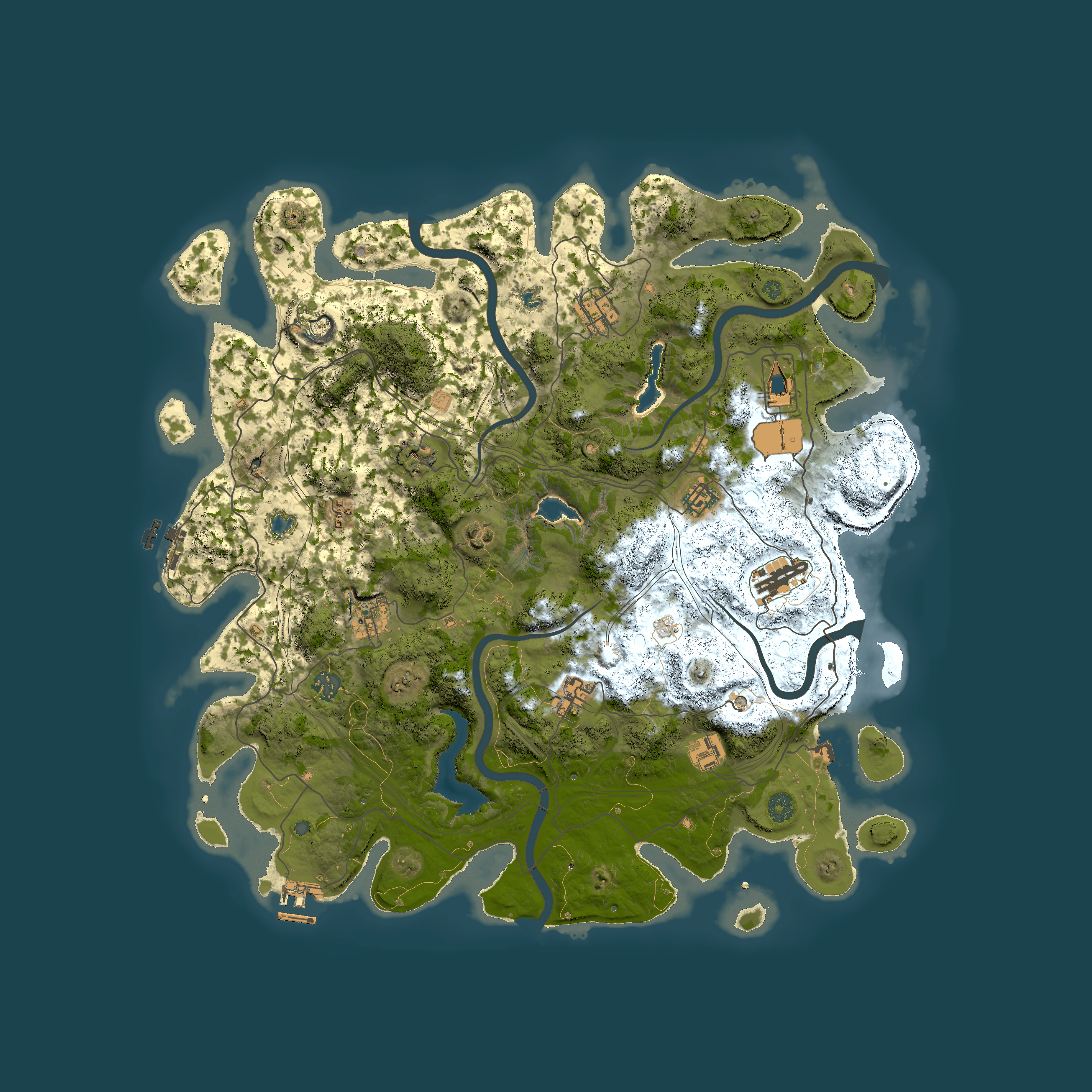 Full top-down render of Rust map seed 1487198129, 4500x4500m