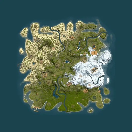 Rust map seed 1487198129, 4500x4500m top-down preview