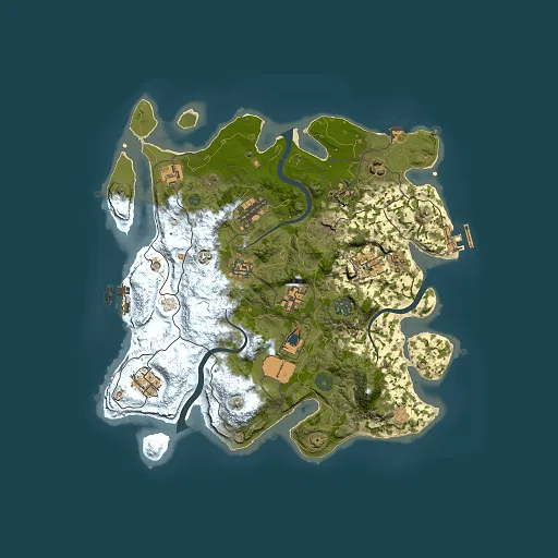 Rust map seed 1110326883, 3500x3500m top-down preview