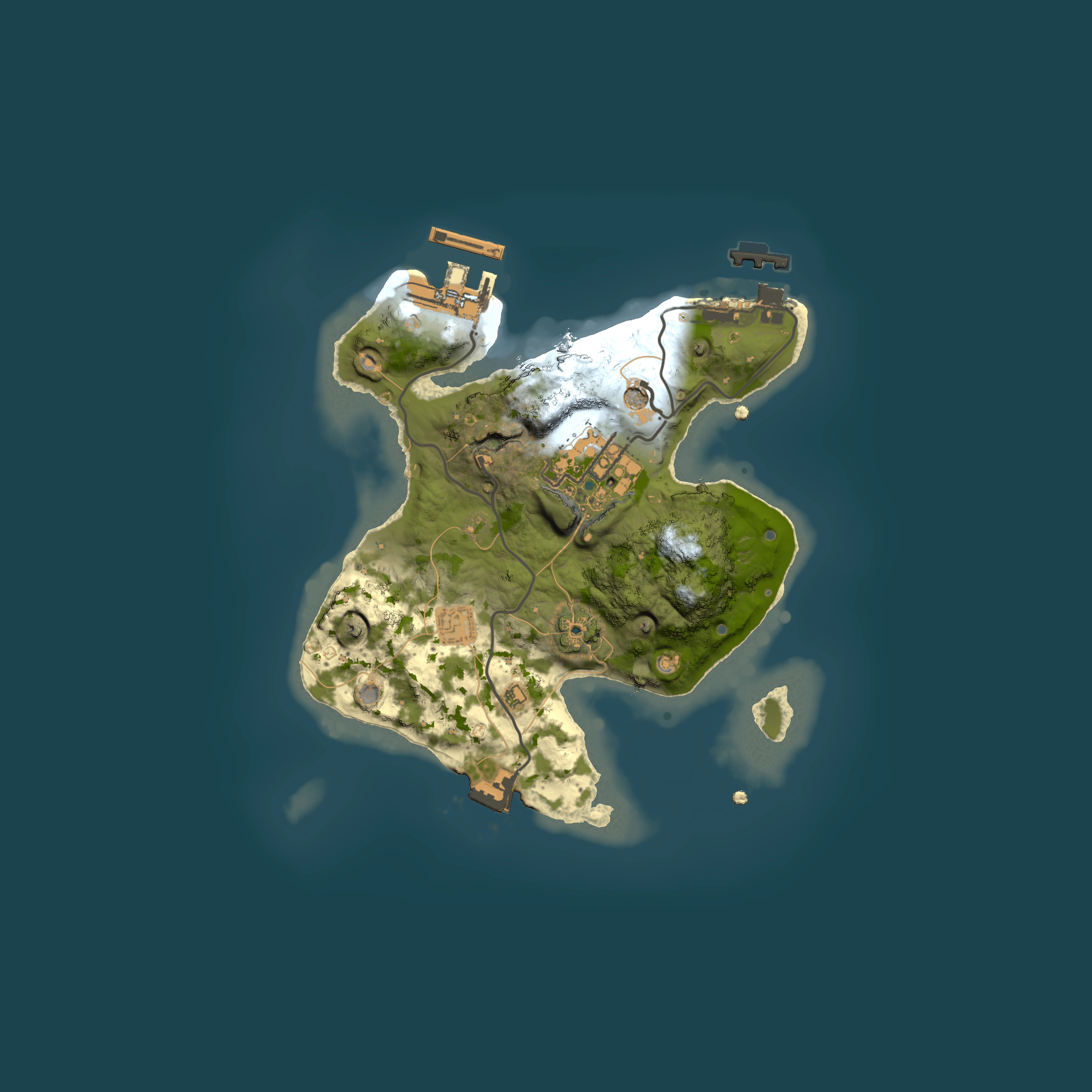 Full top-down render of Rust map seed 1590277850, 2000x2000m
