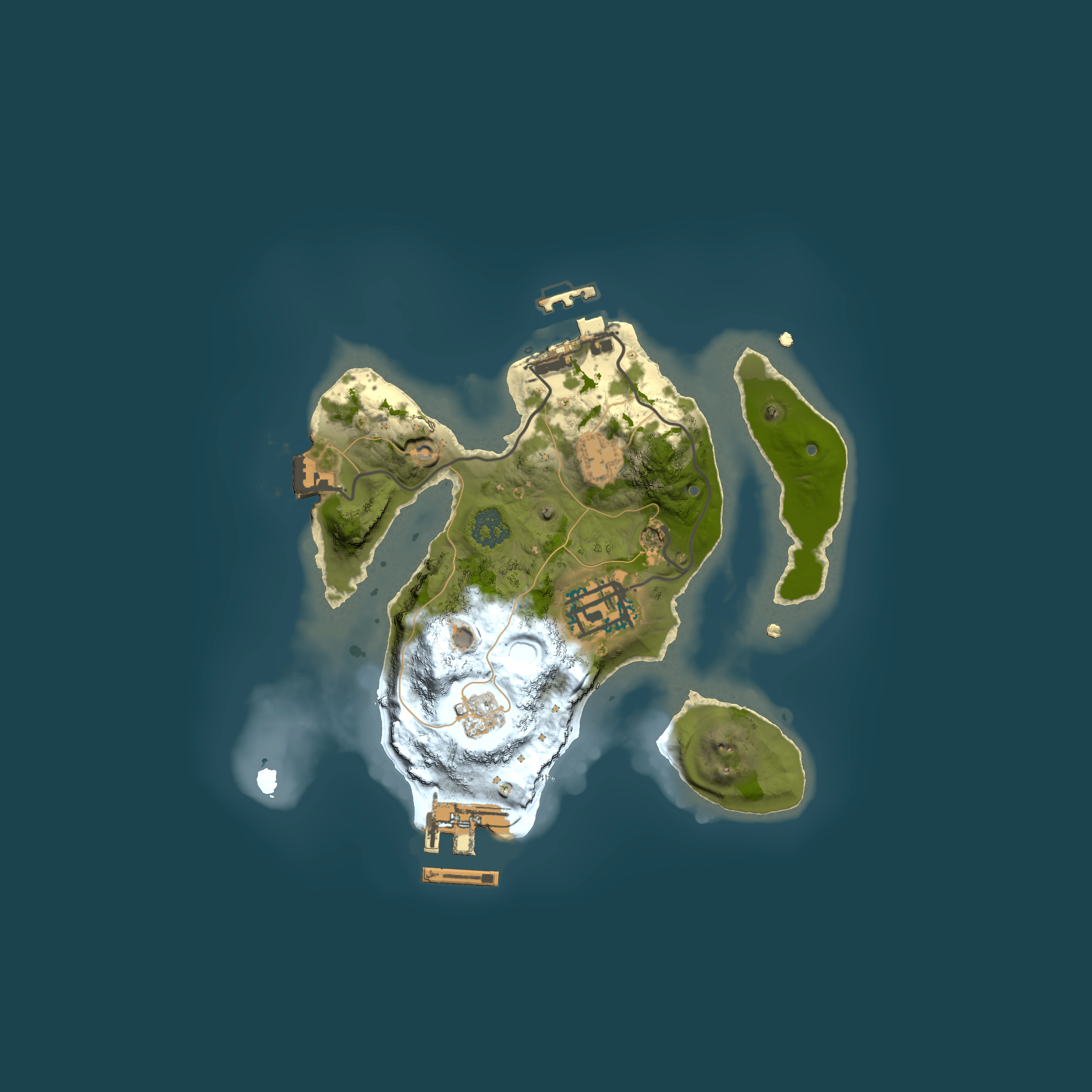Full top-down render of Rust map seed 1906096088, 2000x2000m