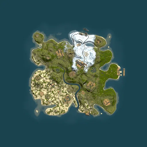 Rust map seed 1467376529, 3000x3000m top-down preview