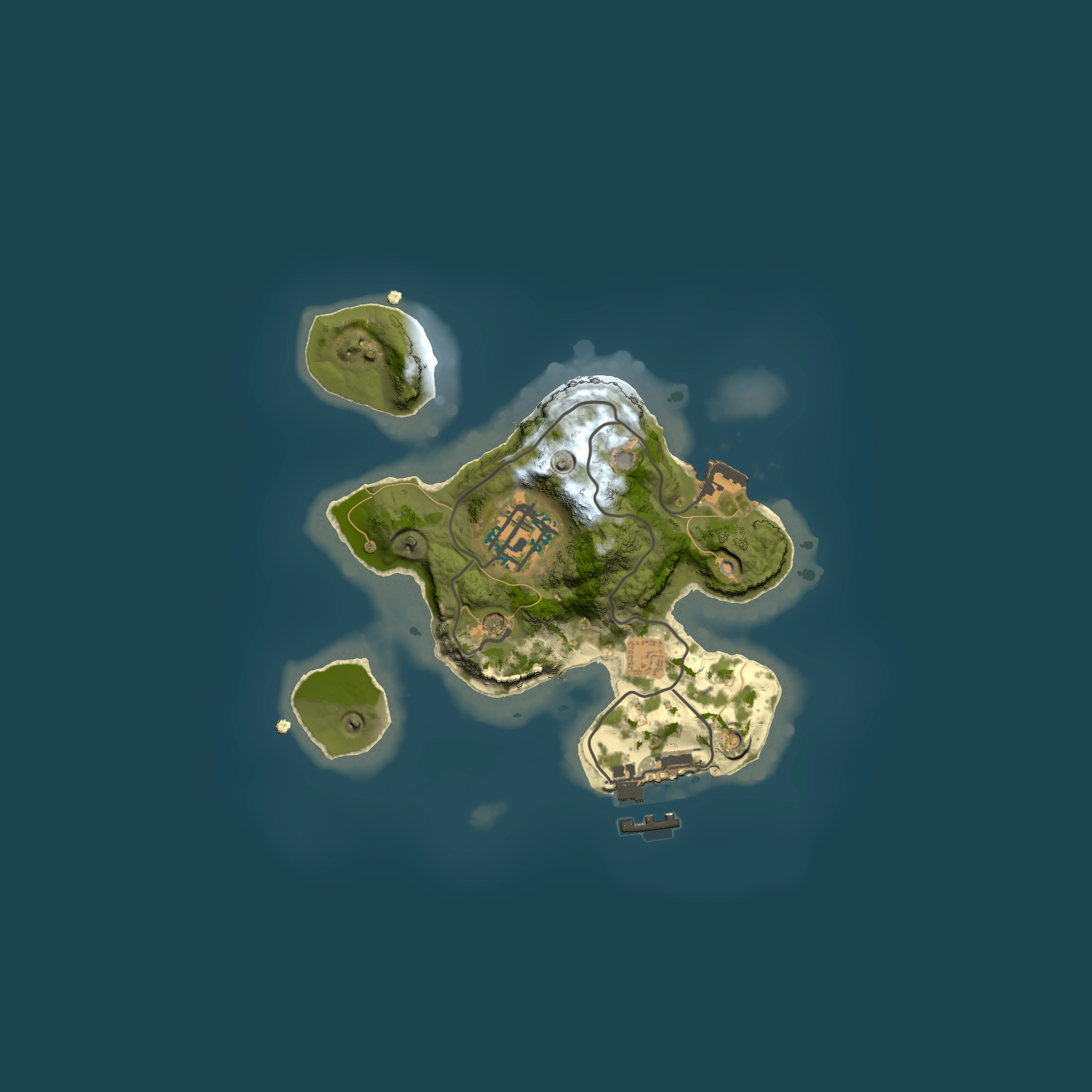Full top-down render of Rust map seed 1296398287, 2000x2000m