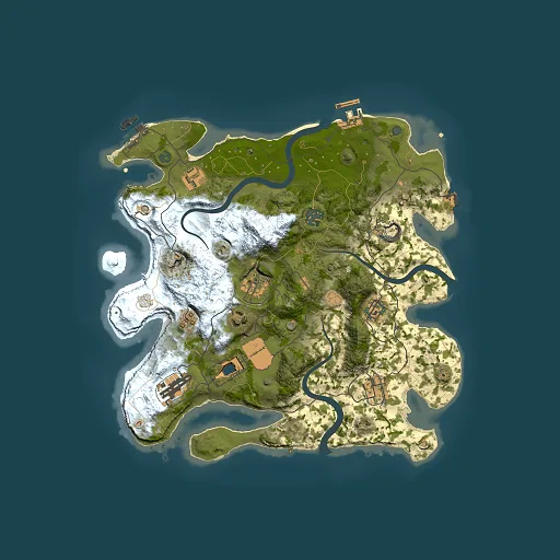Rust map seed 1095762203, 3500x3500m top-down preview