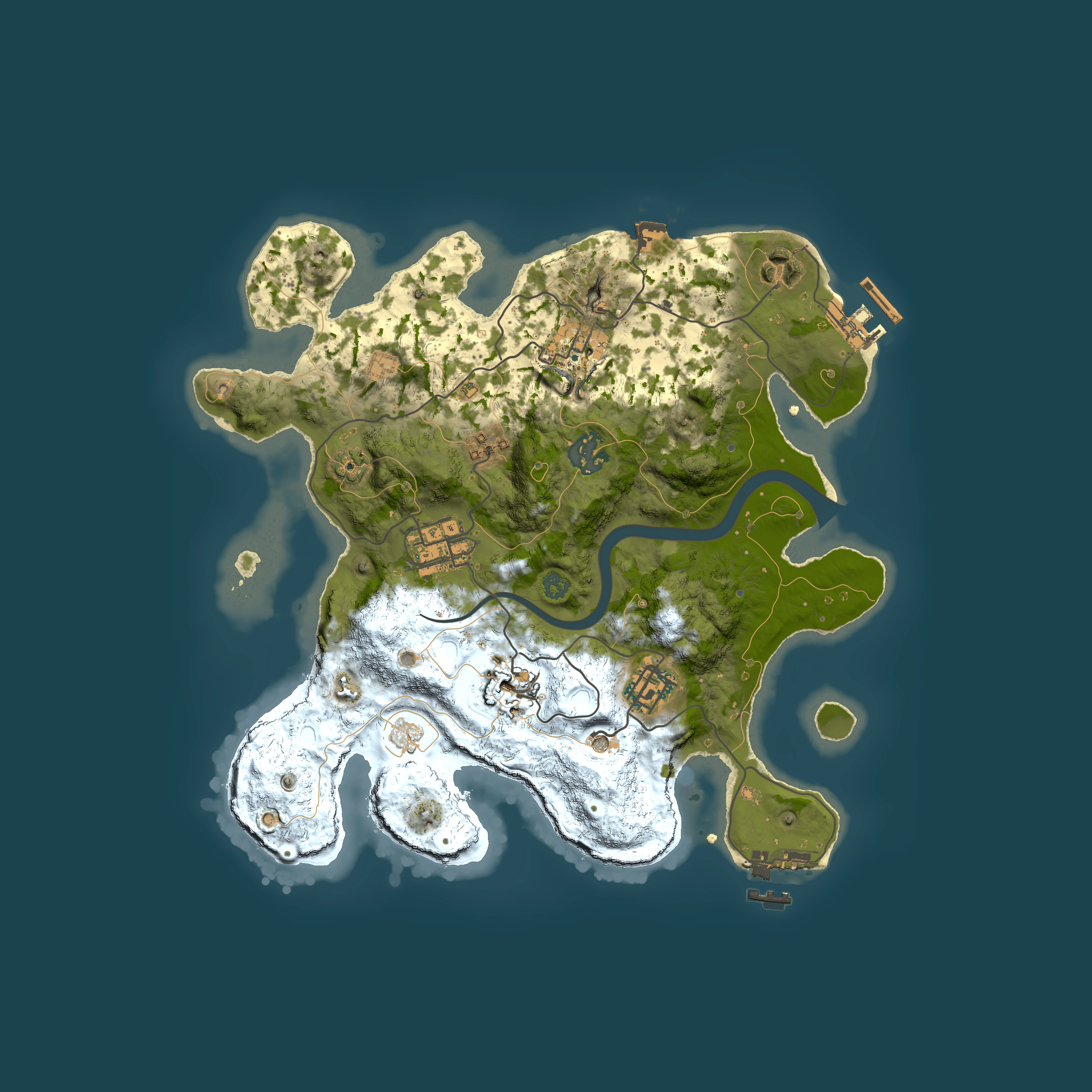 Full top-down render of Rust map seed 202093348, 3000x3000m