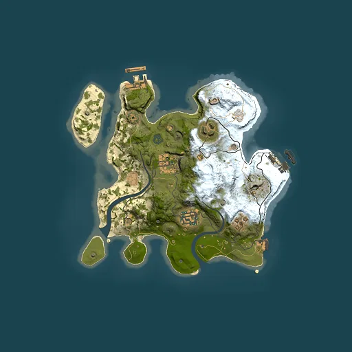 Rust map seed 499929000, 2500x2500m top-down preview