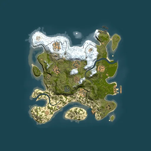Rust map seed 1283416883, 3000x3000m top-down preview
