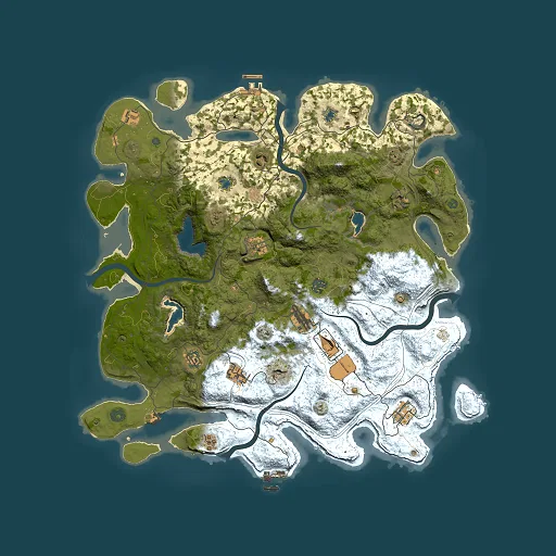 Rust map seed 964992342, 4500x4500m top-down preview