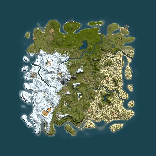 Rust map seed 121528050, 5500x5500m top-down preview