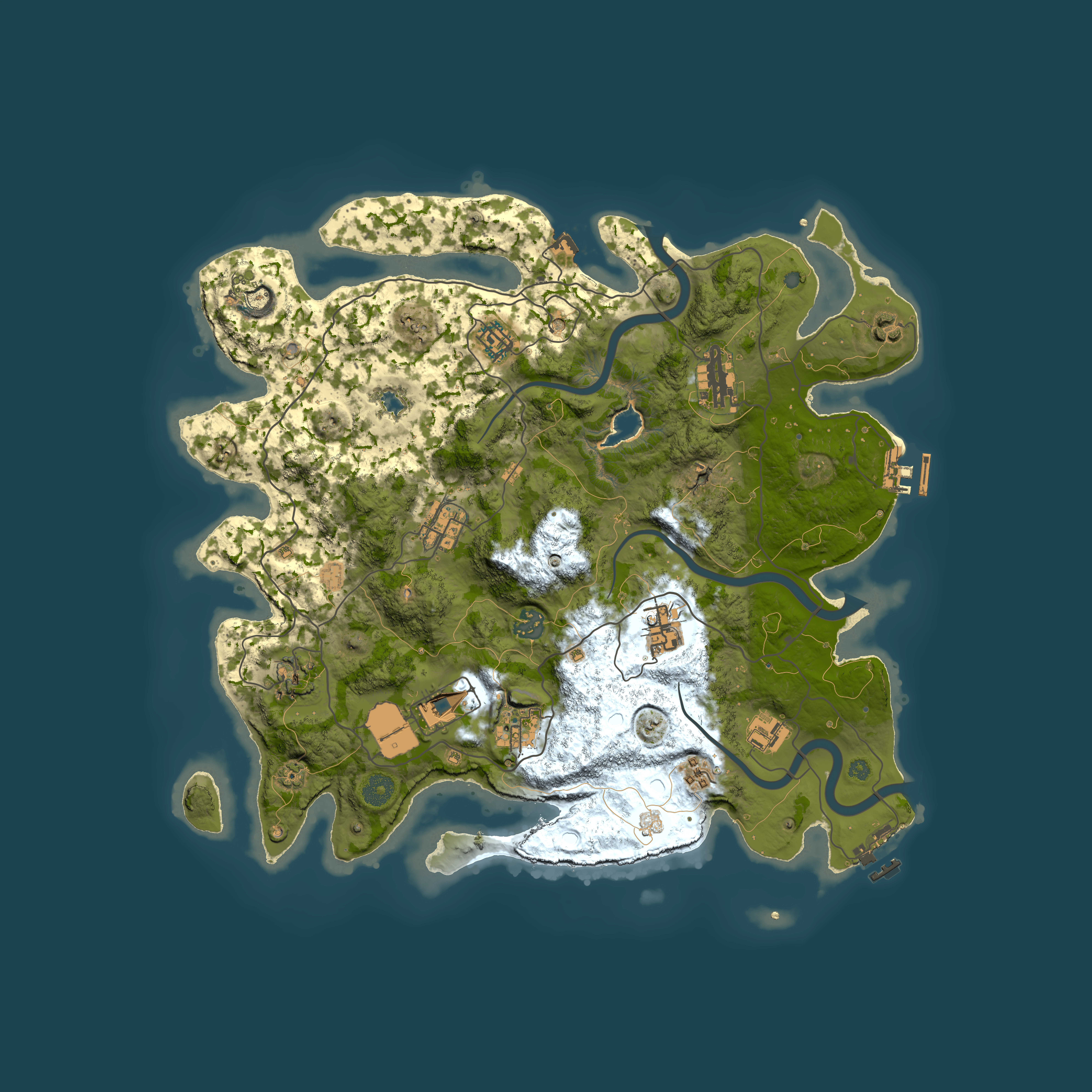 Full top-down render of Rust map seed 1940472752, 4000x4000m