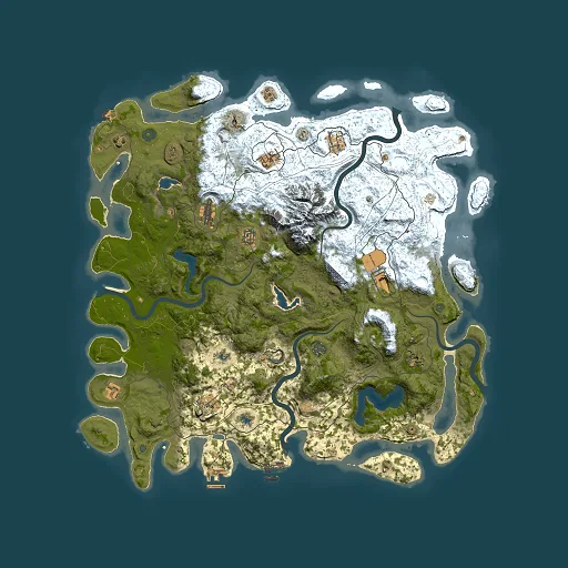 Rust map seed 1972015991, 5000x5000m top-down preview
