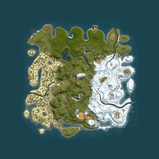 Rust map seed 6454219, 4500x4500m top-down preview
