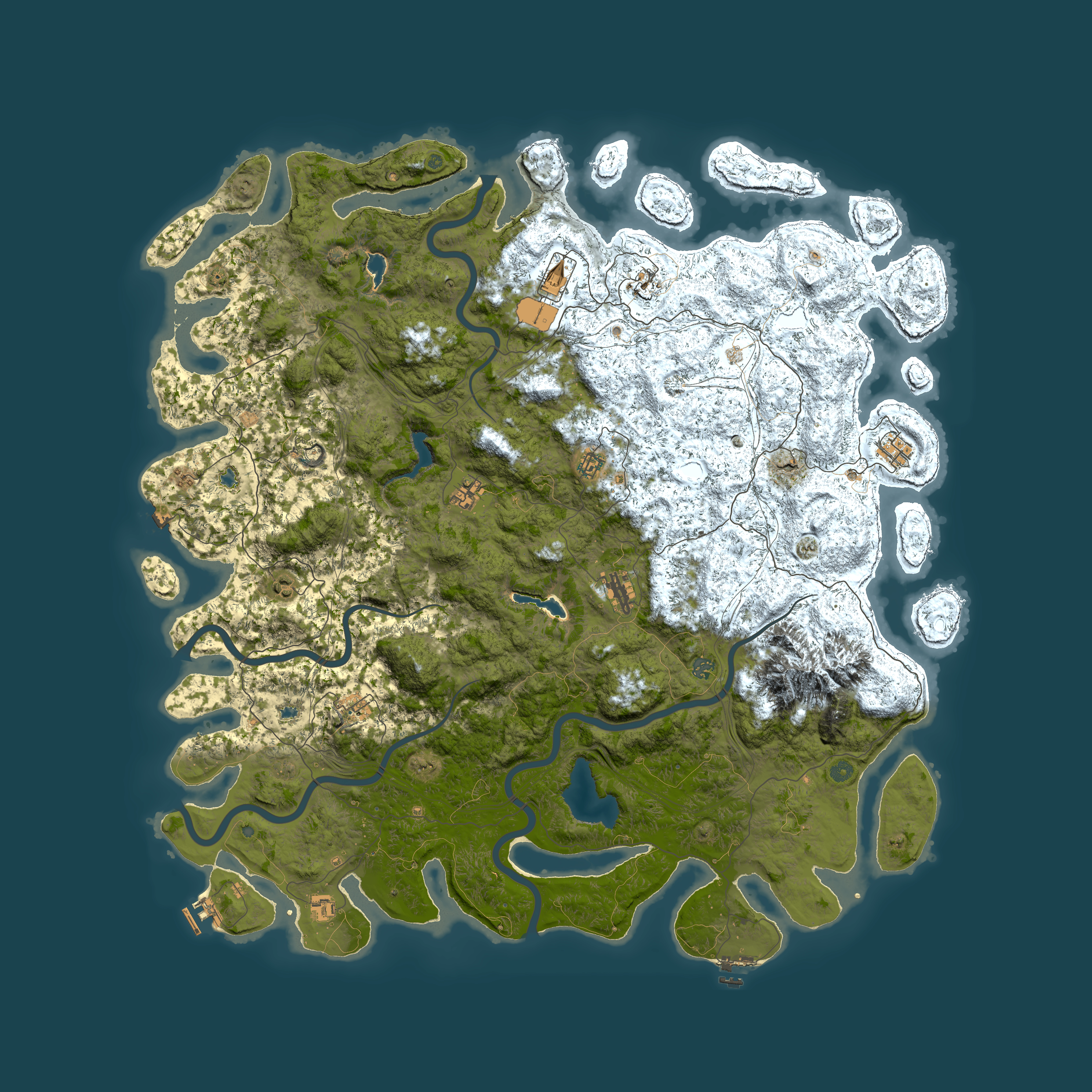 Full top-down render of Rust map seed 1842106404, 6000x6000m