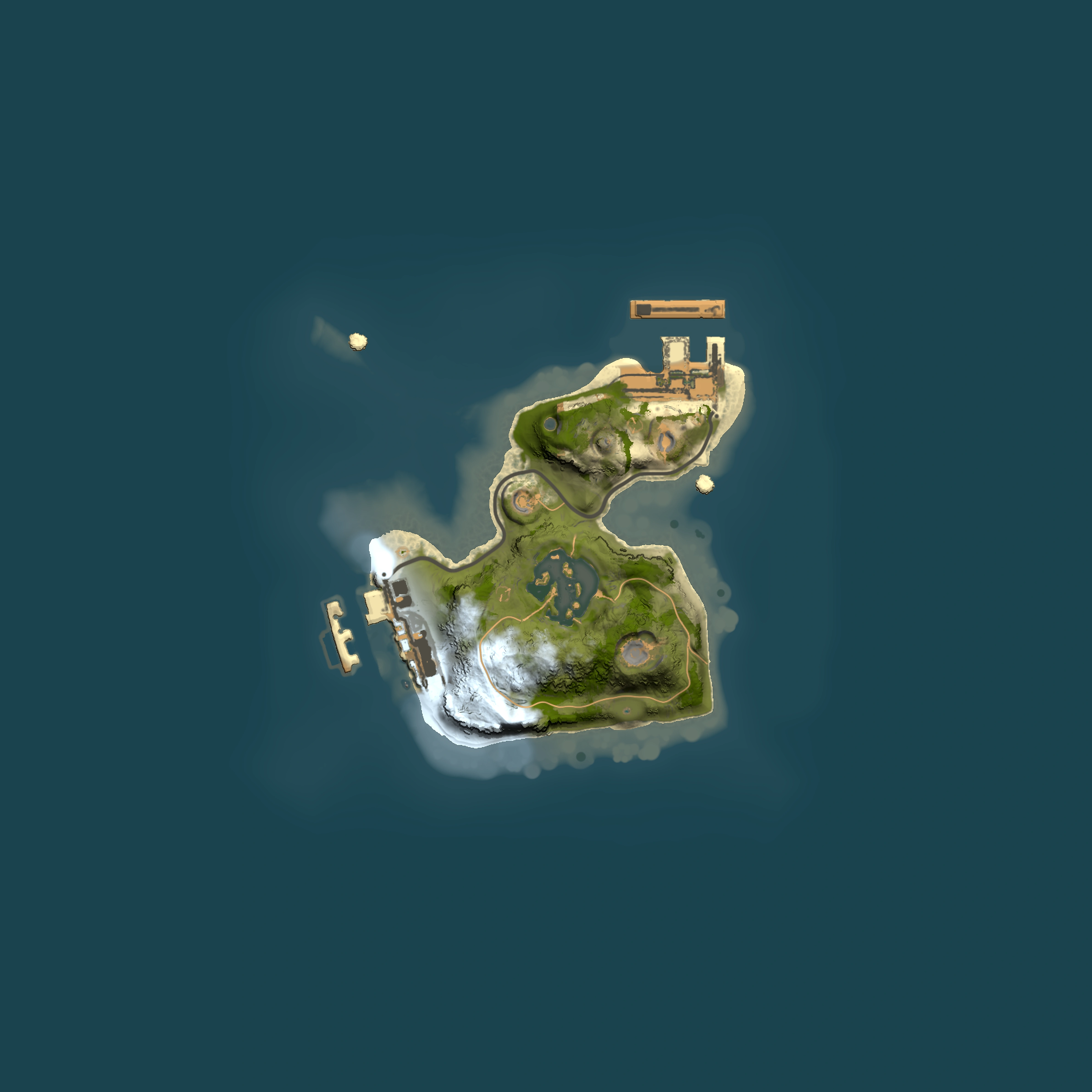 Full top-down render of Rust map seed 1703029221, 1500x1500m