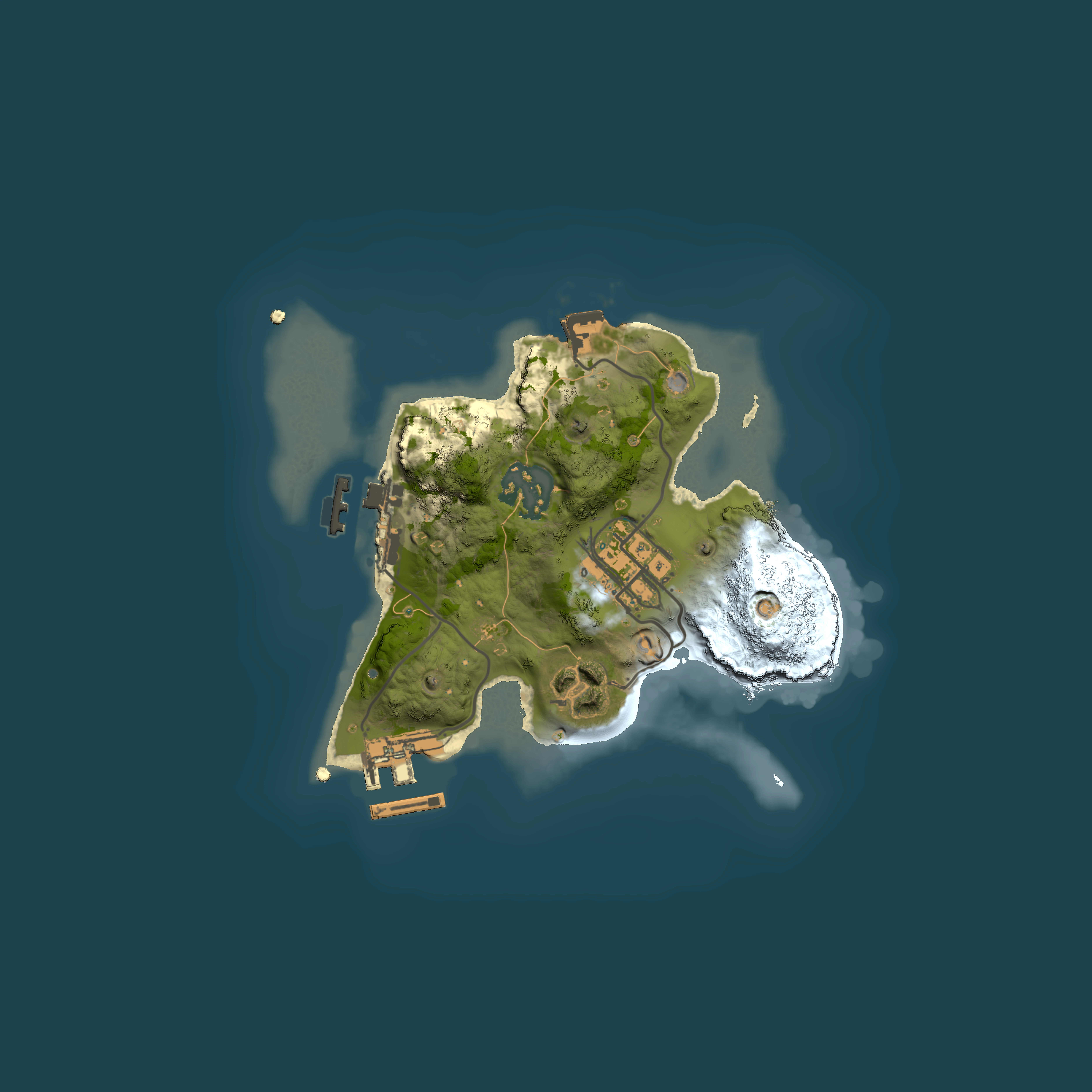 Full top-down render of Rust map seed 402764764, 2000x2000m