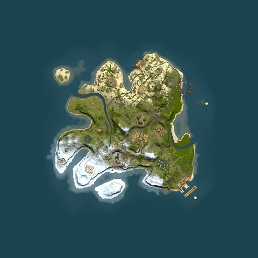 Rust map seed 1660126965, 2500x2500m top-down preview